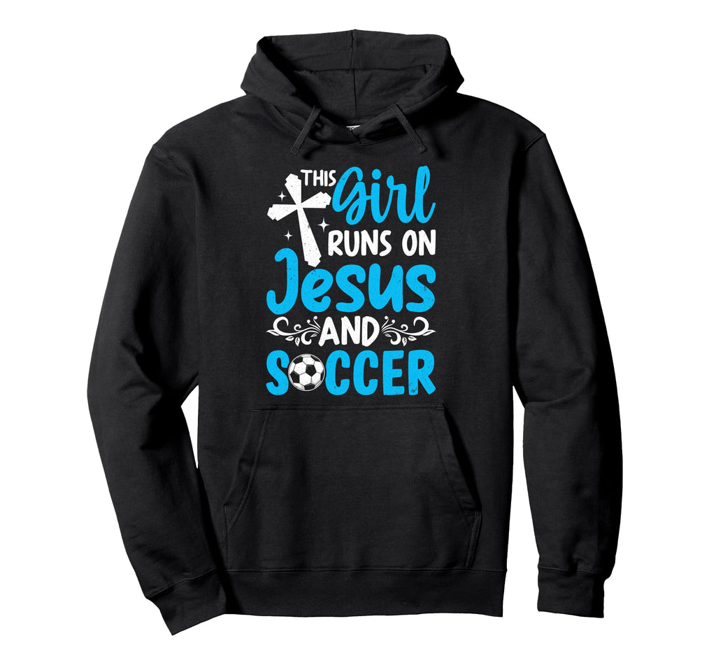 This Runs Jesus And Soccer Hoodie - Casual Everyday Wear Unisex