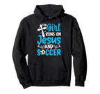 This Runs Jesus And Soccer Hoodie - Casual Everyday Wear Unisex
