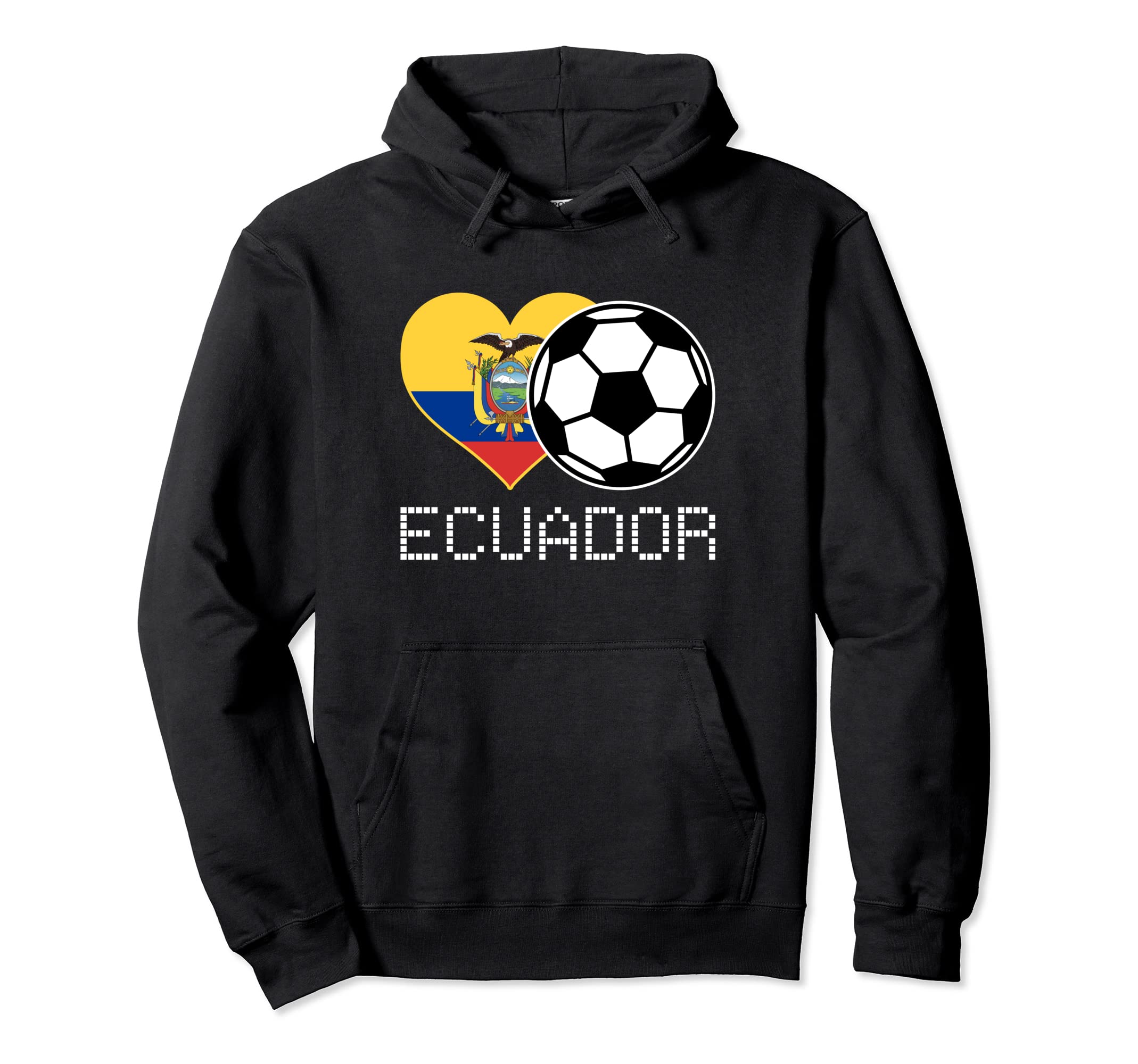 Ecuador Soccer Ecuadorian Flag Love Hoodie - Trendy Graphic for Adults