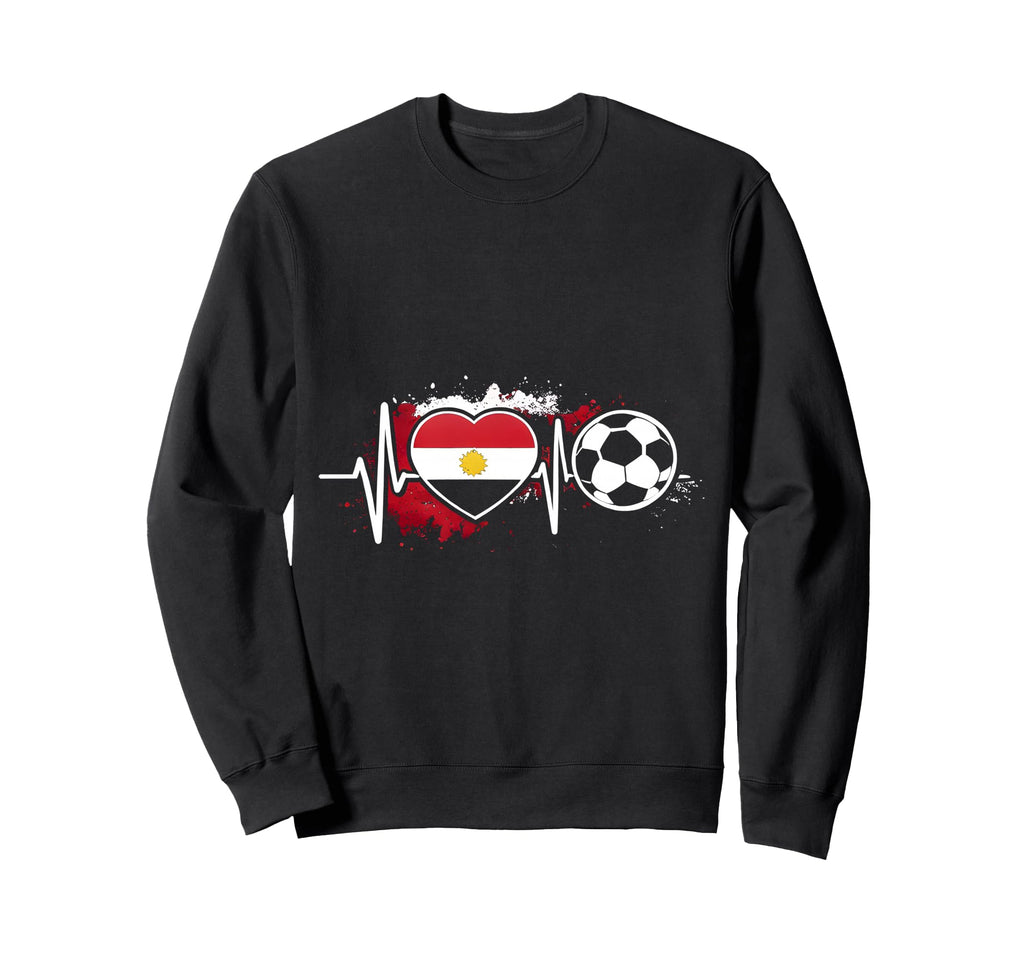 Football Pulse Egypt Flag Sweatshirt - Aesthetic Graphic for Adults