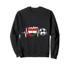 Football Pulse Egypt Flag Sweatshirt - Aesthetic Graphic for Adults