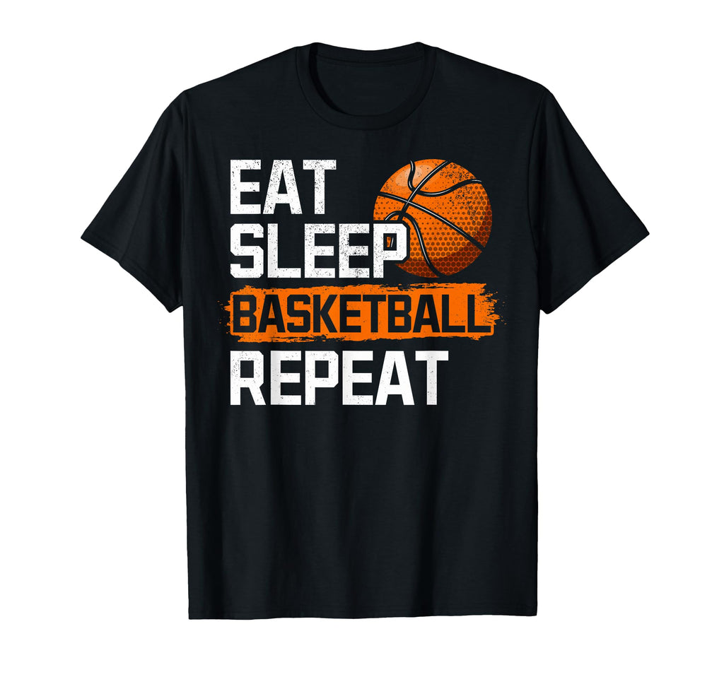 Eat Sleep Basketball Repeat T-Shirt - Casual Everyday Wear for Adults