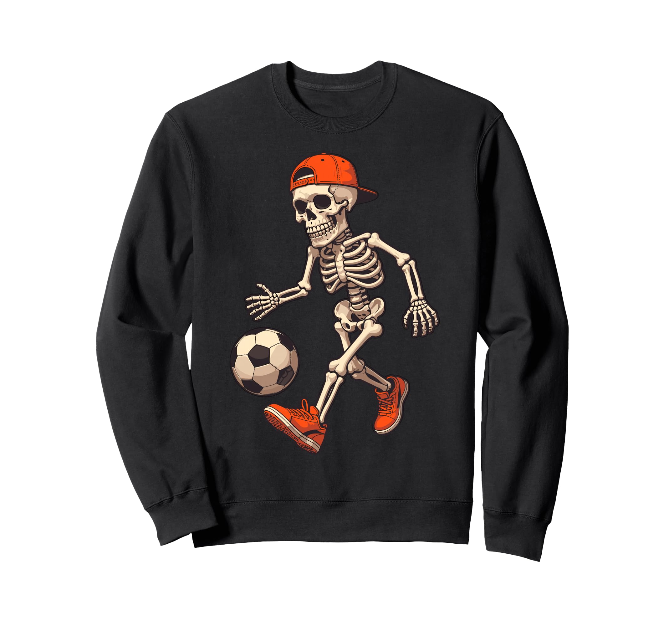 Funny Skeleton Soccer Balls Sweatshirt - Unique Graphic for Adults