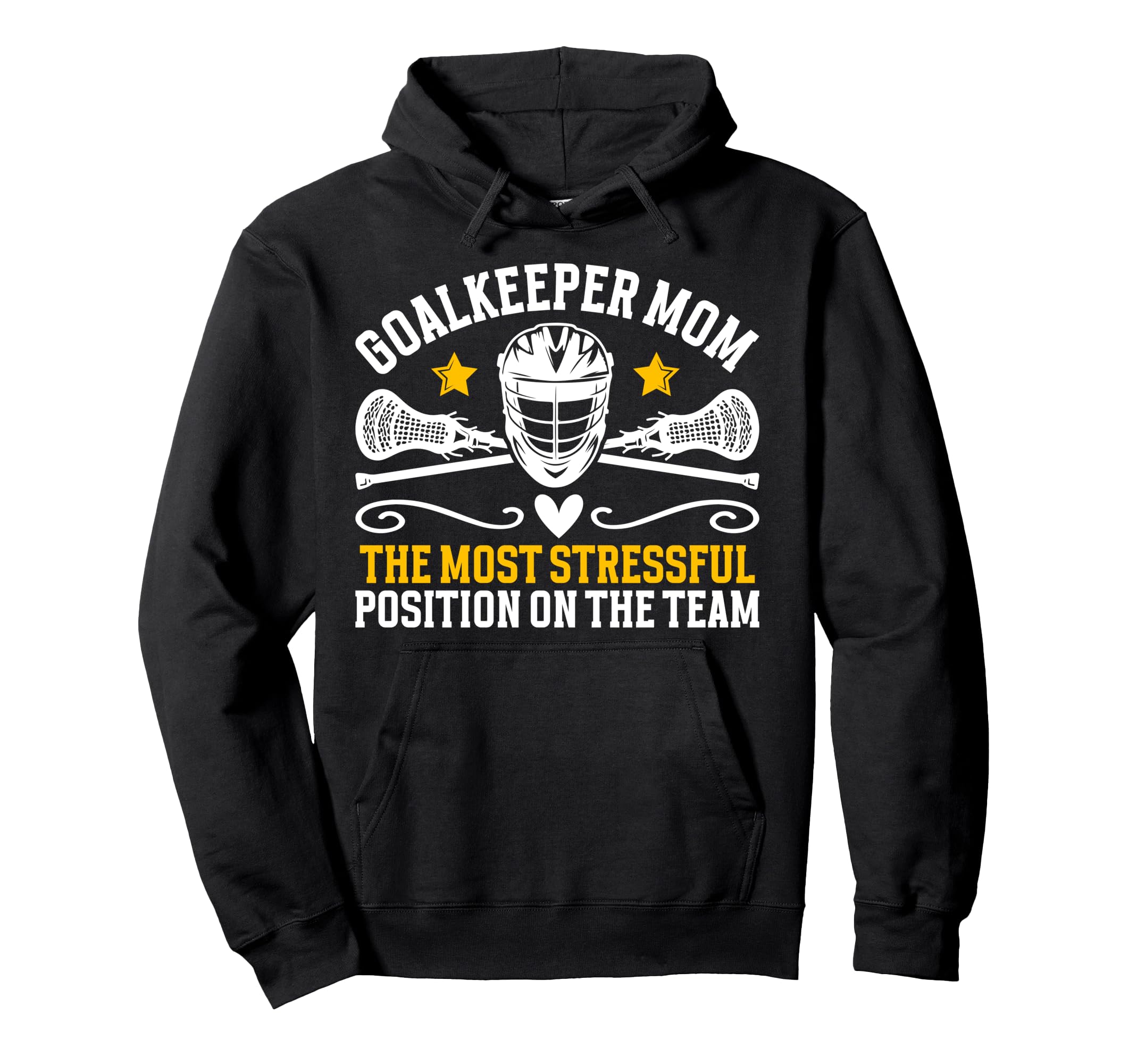 Funny Lacrosse Goalkeeper Mom Hoodie - Fun Novelty Design for Adults