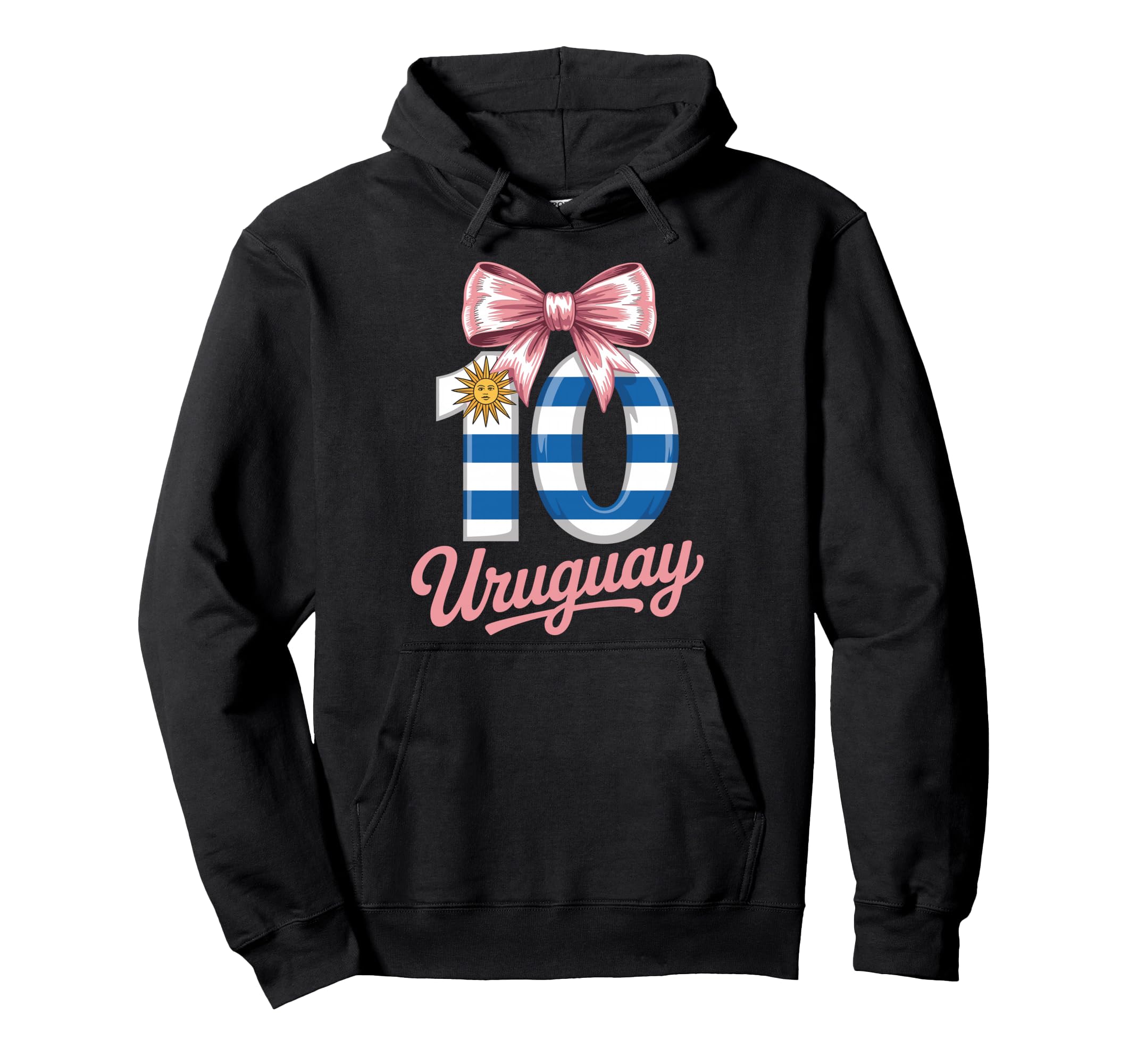 10 Uruguay Birthday Number 10 Soccer Hoodie - Casual Everyday Wear Unisex