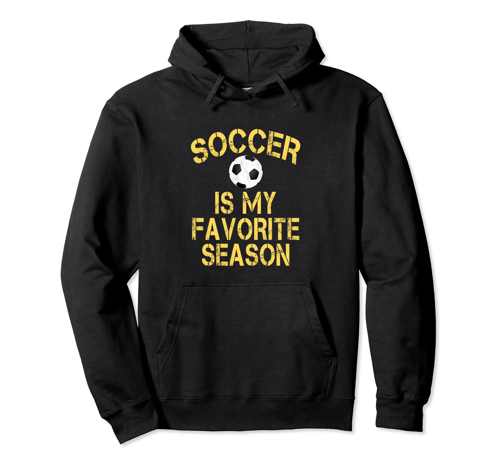 Soccer Is My Favorite Season Yellow Hoodie - Custom Art Print Men Women
