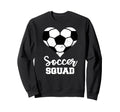 Soccer Squad Heart Funny Soccer Sweatshirt - Novelty Apparel Men Women