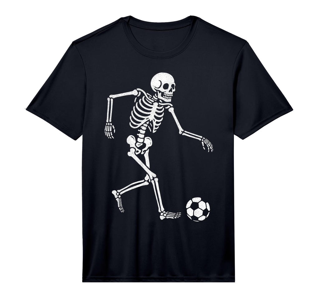 Soccer Skeleton Playing Soccer T-Shirt - Custom Art Print for Adults
