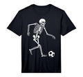 Soccer Skeleton Playing Soccer T-Shirt - Custom Art Print for Adults
