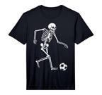 Soccer Skeleton Playing Soccer T-Shirt - Custom Art Print for Adults