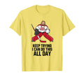 Wintersport Hockey Tees Keep Trying I T-Shirt - Trendy Graphic for Adults