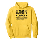 Flag Football Coach Hoodie - Trendy Graphic Unisex