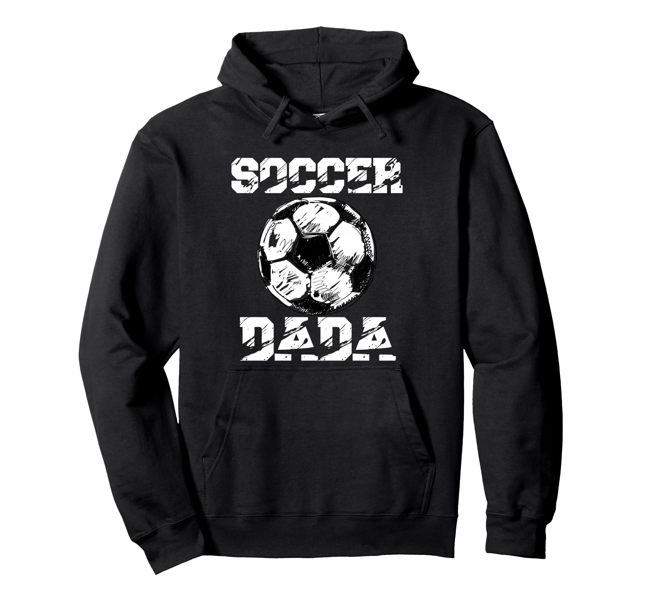 Soccer Dada Distressed Ball Funny Soccer Hoodie - Graphic Print Men Women