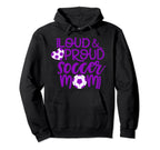 Purple And White Loud And Proud Hoodie - Aesthetic Graphic for Adults