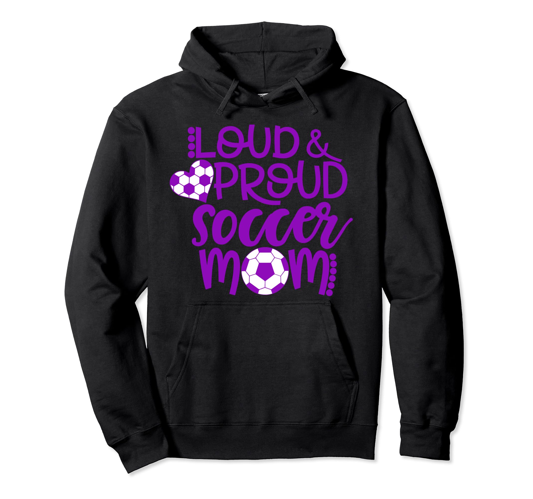 Purple And White Loud And Proud Hoodie - Aesthetic Graphic for Adults