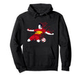 Spain Soccer Fans Jersey Spanish Flag Hoodie - Minimalist Print for Adults