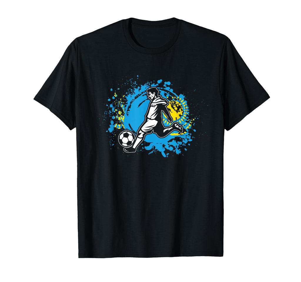 Kazakhstan Football Kazak Kazakh Soccer T-Shirt - Custom Art Print Unisex
