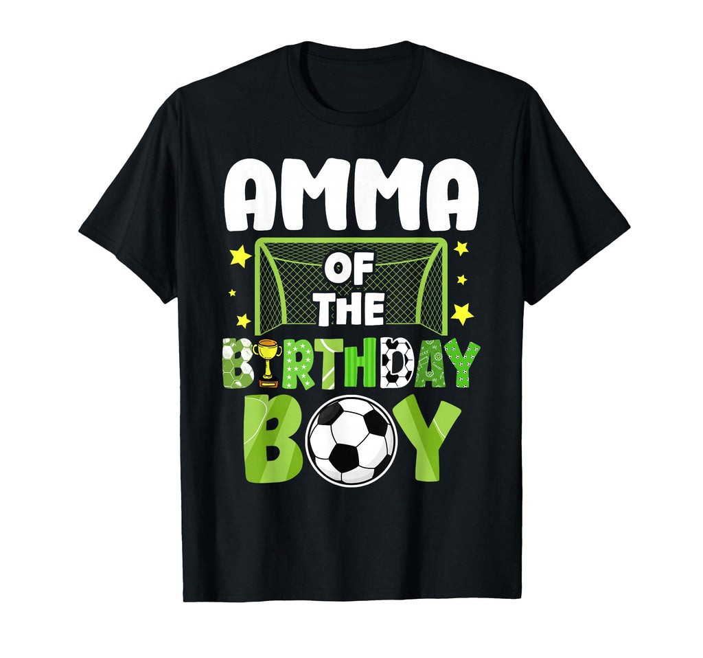 Soccer Amma Birthday Party Family T-Shirt - Unique Graphic Men Women