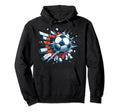 Soccer Ball Break Wall Soccer Sports Hoodie - Unique Graphic for Adults