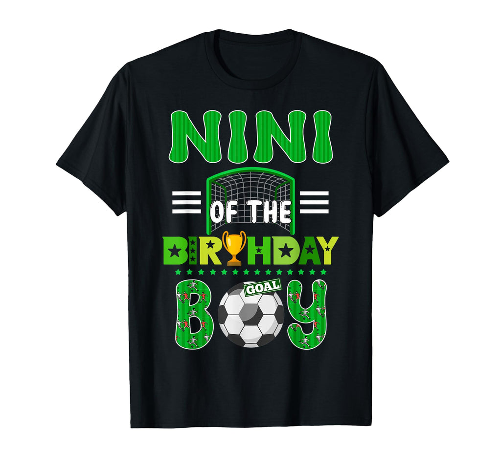 Nini Birthday Soccer Goal Family T-Shirt - Custom Art Print Men Women