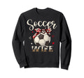 Soccer Wife Headband Leopard Soccer Sweatshirt - Unique Graphic Unisex