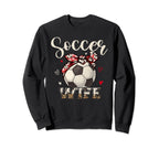 Soccer Wife Headband Leopard Soccer Sweatshirt - Unique Graphic Unisex