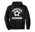 Soccer Mamaw Soccer Ball Distressed Hoodie - Aesthetic Graphic for Adults
