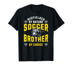 Midfielder Nature Soccer Player T-Shirt - Casual Everyday Wear Men Women