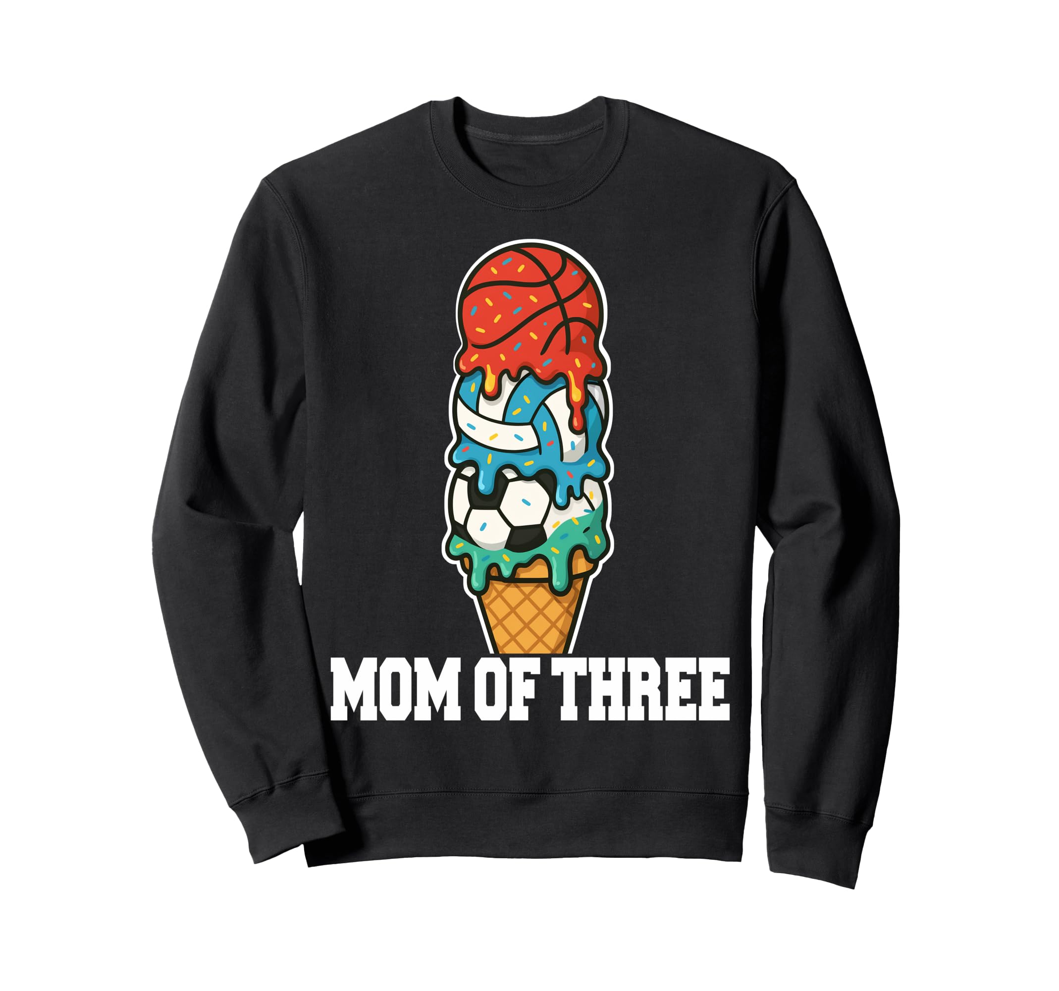 Basketball Soccer Volleyball Mom Ice Sweatshirt - Minimalist Print Unisex