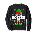 Funny Soccer Elf Family Matching Sweatshirt - Trendy Graphic for Adults