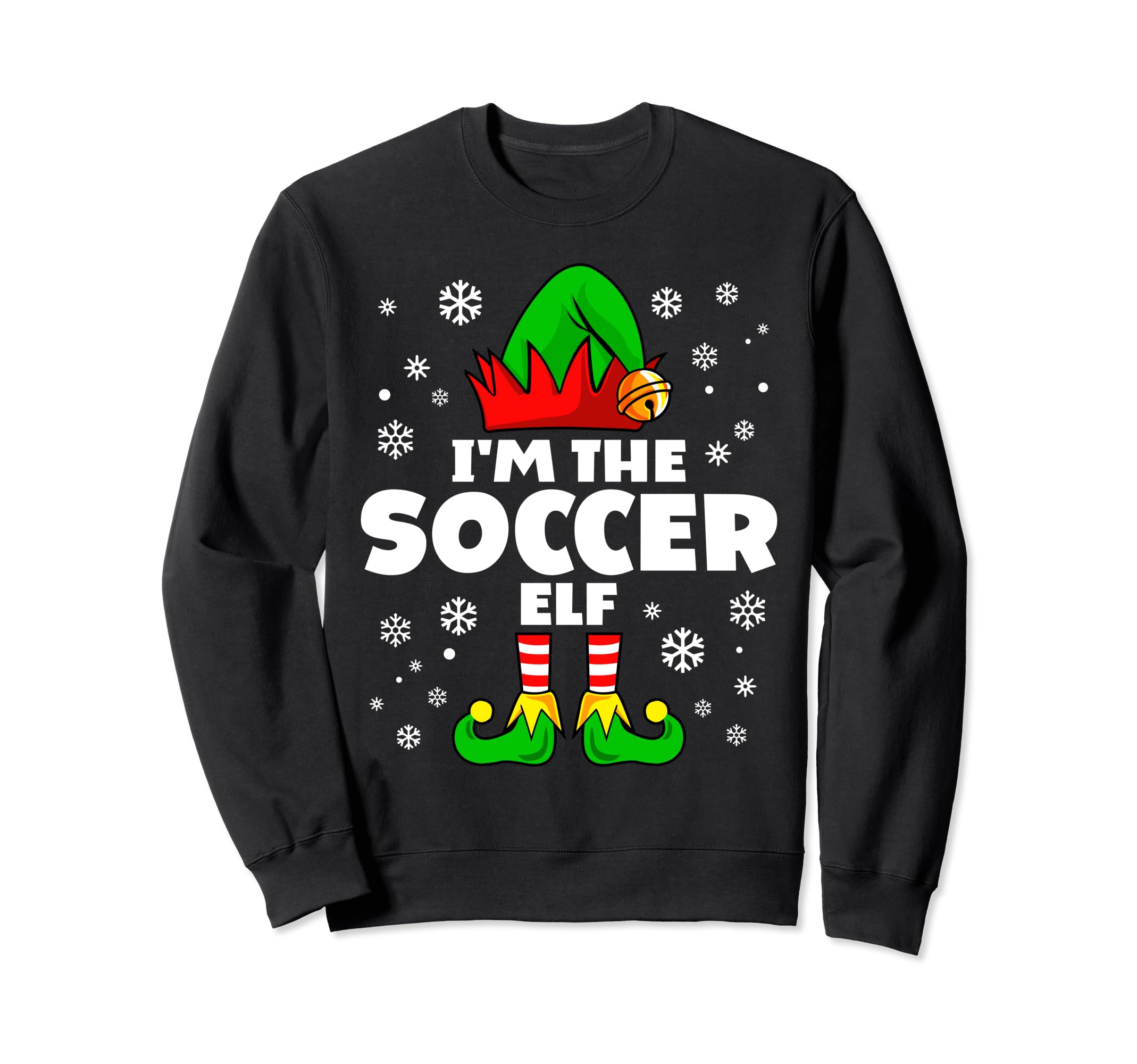 Funny Soccer Elf Family Matching Sweatshirt - Trendy Graphic for Adults