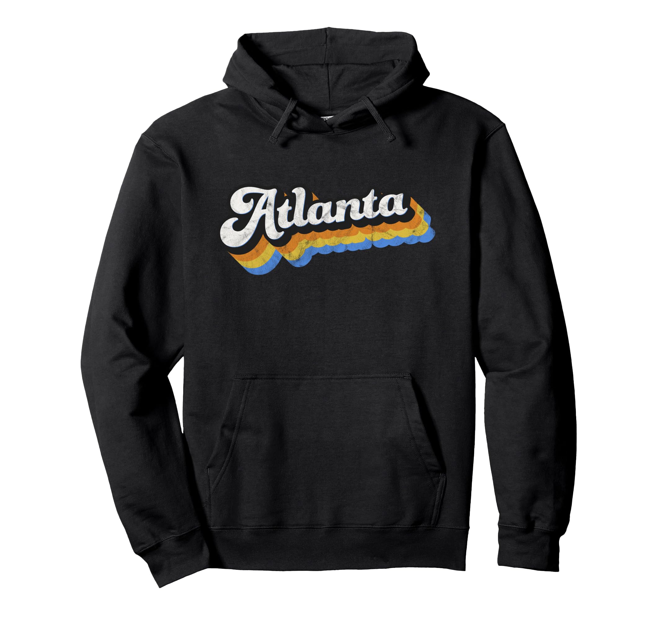 Atlanta Ga Distressed Atl Pride Hoodie - Fun Novelty Design for Adults