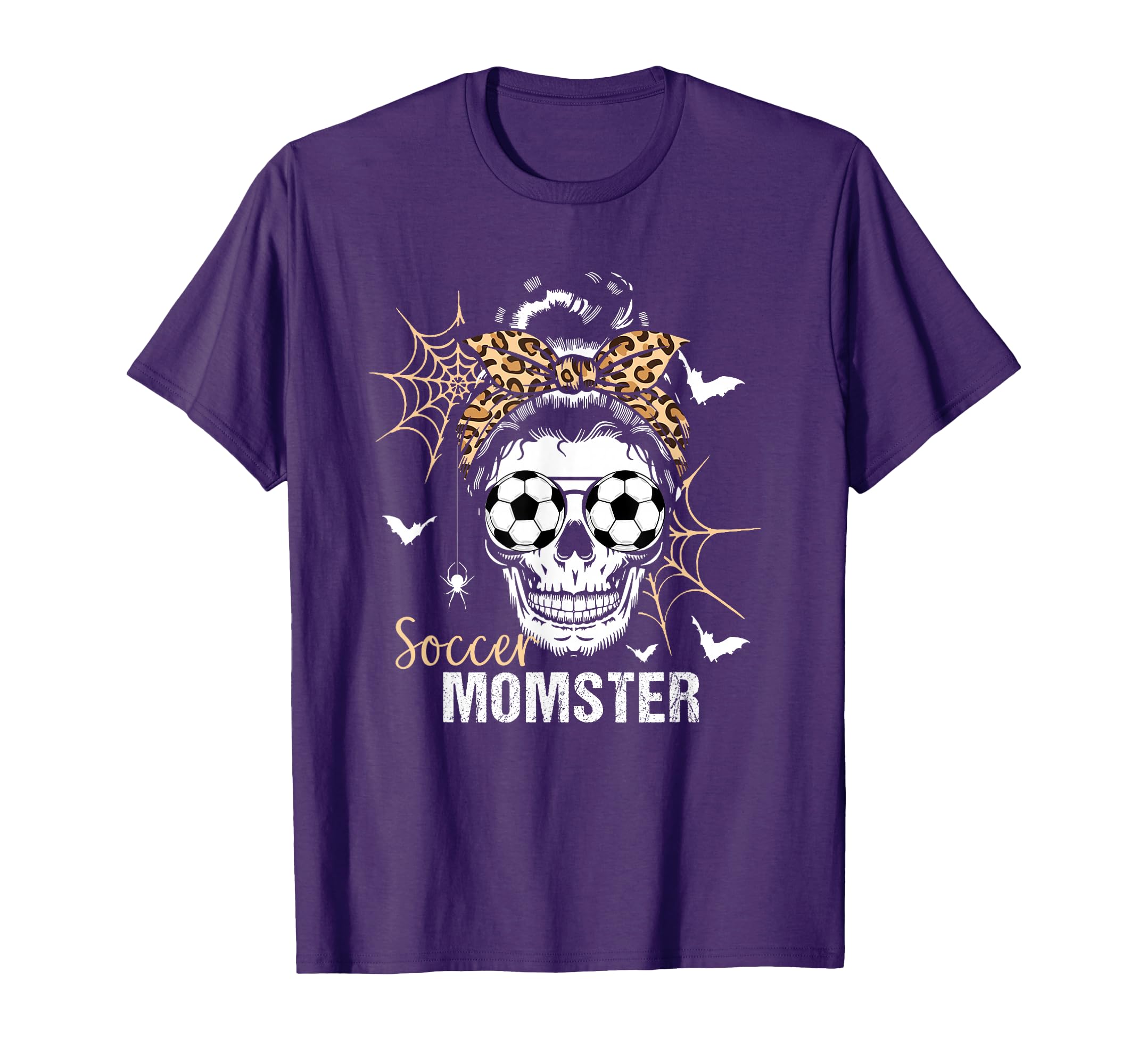 Momster Soccer Mom Messy Bun Skull T-Shirt - Minimalist Print Unisex