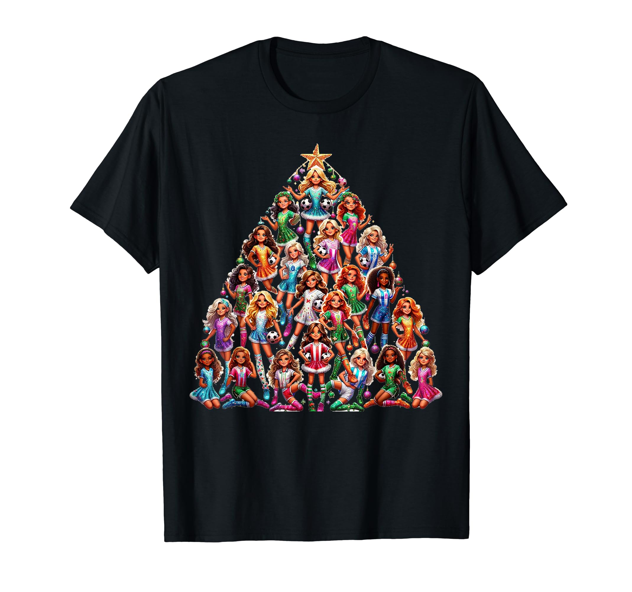 Soccer Tree Holiday Soccer Team T-Shirt - Minimalist Print Men Women