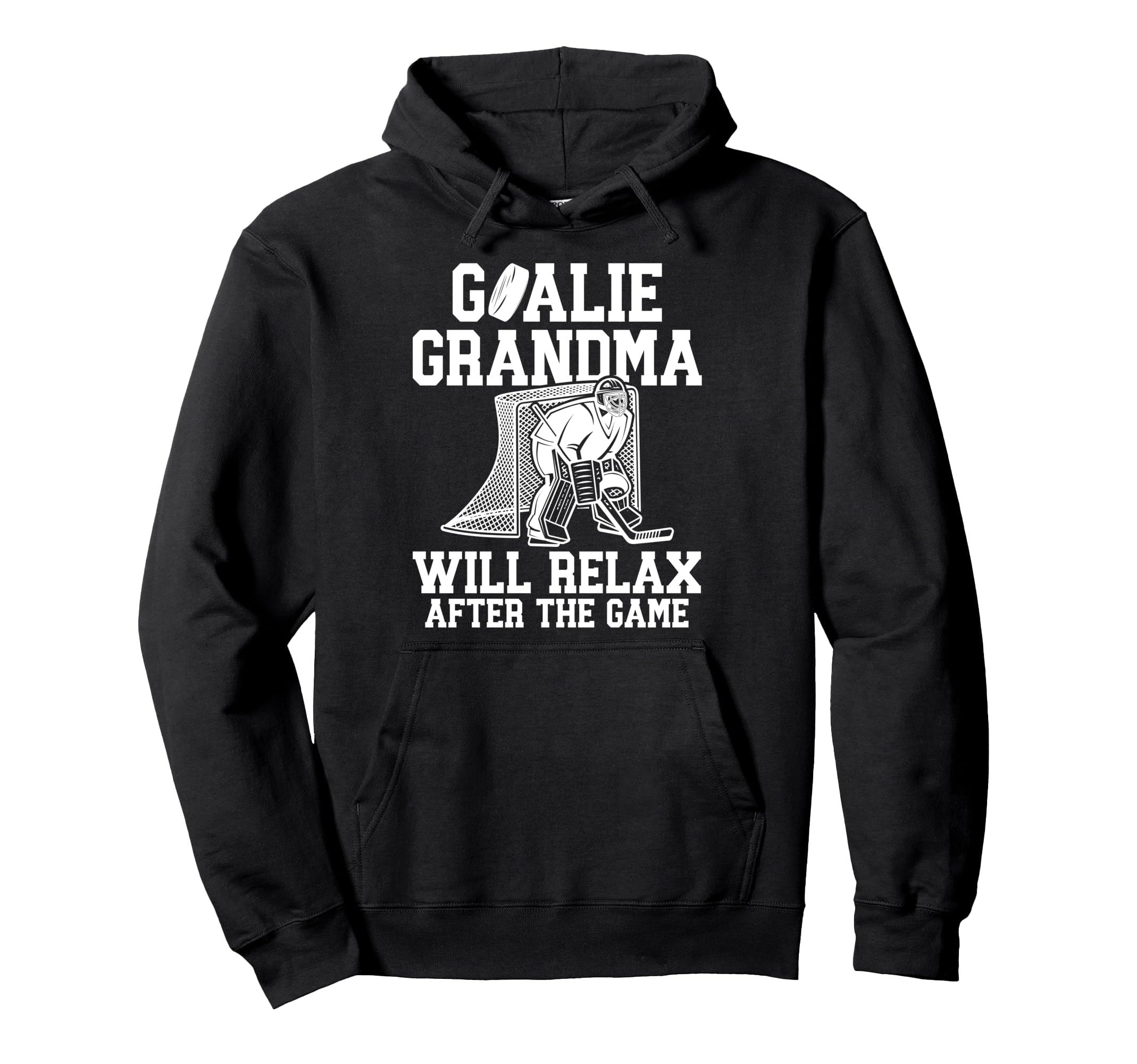 Funny Hockey Goalie Grandma Ice Hockey Hoodie - Trendy Graphic Men Women