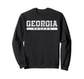 Georgia Soccer White Text Sweatshirt - Fun Novelty Design Unisex