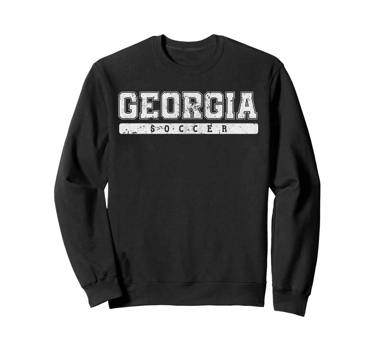 Georgia Soccer White Text Sweatshirt - Fun Novelty Design Unisex
