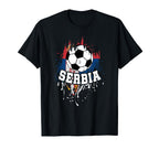 Serbia Soccer Serbian Football Serbs Futbol T-Shirt - Trendy Graphic Unisex