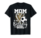 Mom Birthday Soccer Mom Leopard Heart T-Shirt - Graphic Print Men Women
