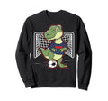Soccer Dinosaur Soccer Sweatshirt - Aesthetic Graphic for Adults