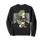Soccer Dinosaur Soccer Sweatshirt - Aesthetic Graphic for Adults