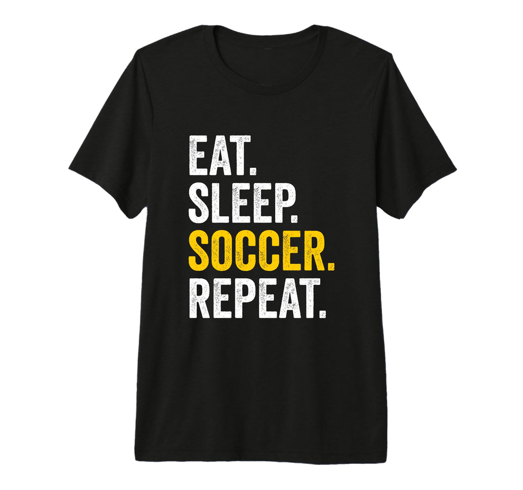 Eat Sleep Soccer Repeat Tri Blend T-Shirt - Fun Novelty Design for Adults