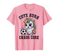 Funny Soccer Unicorn Aura Chaos Core T-Shirt - Streetwear Style for Adults