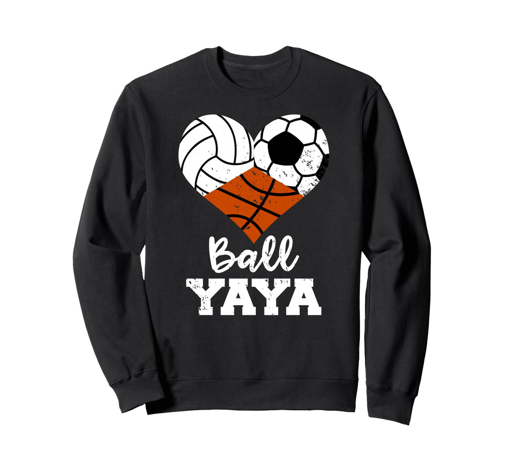 Ball Yaya Heart Funny Volleyball Sweatshirt - Streetwear Style Unisex