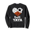 Ball Yaya Heart Funny Volleyball Sweatshirt - Streetwear Style Unisex