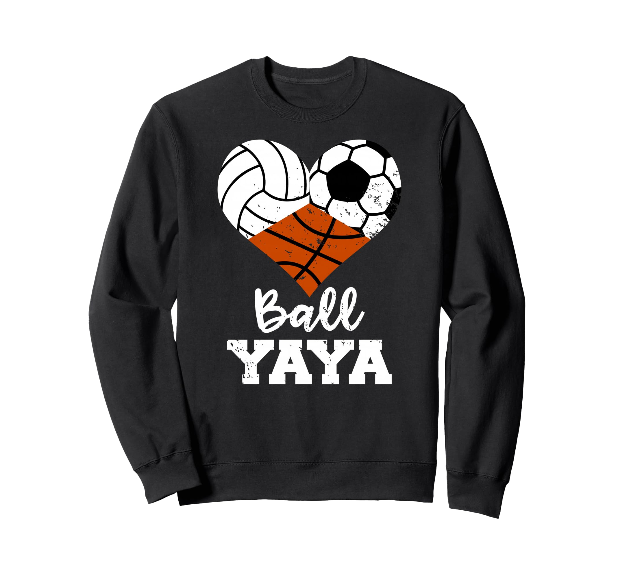Ball Yaya Heart Funny Volleyball Sweatshirt - Streetwear Style Unisex