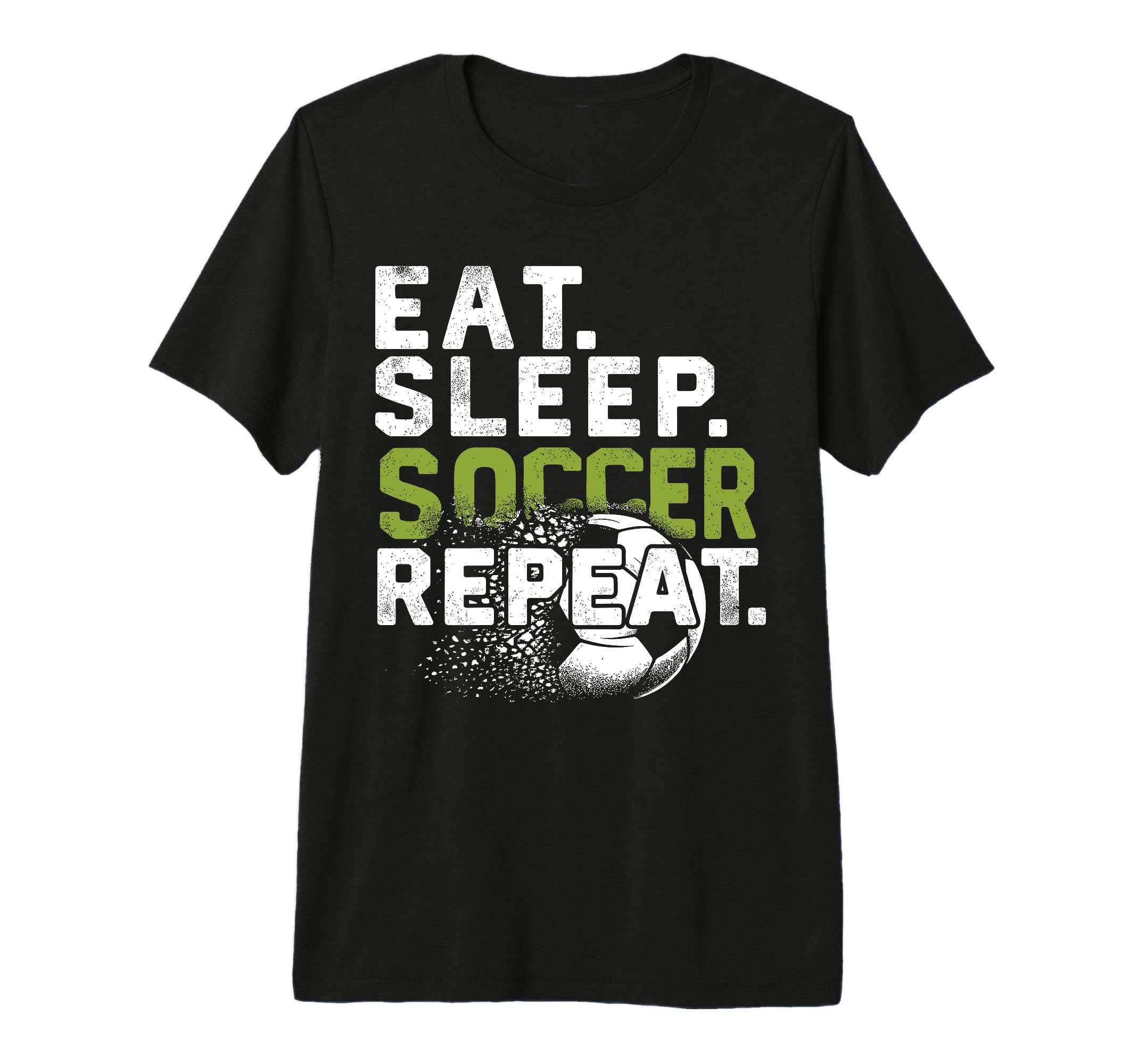 Funny Soccer Eat Sleep Soccer Repeat Tri T-Shirt - Novelty Apparel Unisex