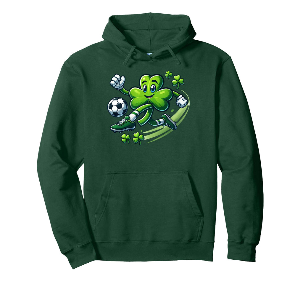 Soccer St Patricks Day Shamrock Hoodie - Trendy Graphic Men Women