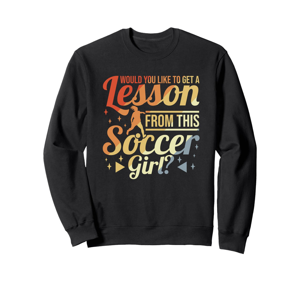 Soccer Female Footballer Sweatshirt - Minimalist Print Men Women