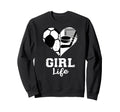 Life Heart Funny Soccer Hockey Sweatshirt - Casual Everyday Wear Unisex